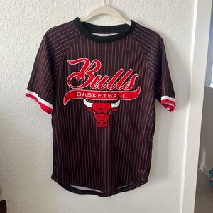 NBA Black and Red Striped Jersey